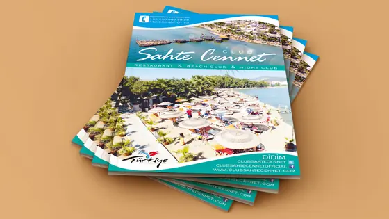 Tatil köyü katalog kapağı tasarımı