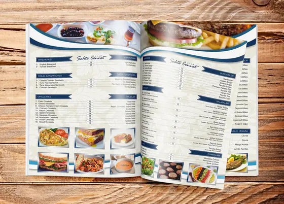 Restoran menü tasarımı